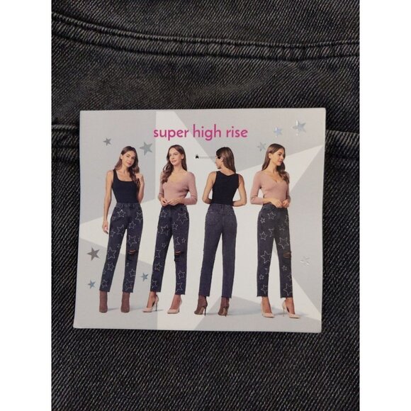 Simple Society Black distressed raw hem straight super high rise jeans Size 17/3 - Picture 5 of 13